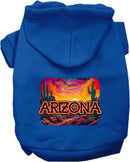 Pet Dog & Cat Screen Printed Hoodie for Small to Medium Pets (Sizes XS-XL), "Arizona Neon Desert"