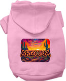 Pet Dog & Cat Screen Printed Hoodie for Small to Medium Pets (Sizes XS-XL), "Arizona Neon Desert"