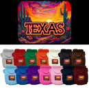 Pet Dog & Cat Screen Printed Hoodie for Medium to Large Pets (Sizes 2XL-6XL), "Texas Neon Desert"