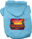 Pet Dog & Cat Screen Printed Hoodie for Medium to Large Pets (Sizes 2XL-6XL), "Oklahoma Neon Desert"