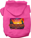 Pet Dog & Cat Screen Printed Hoodie for Medium to Large Pets (Sizes 2XL-6XL), "Oklahoma Neon Desert"