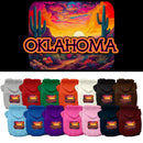 Pet Dog & Cat Screen Printed Hoodie for Medium to Large Pets (Sizes 2XL-6XL), "Oklahoma Neon Desert"