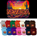 Pet Dog & Cat Screen Printed Hoodie for Medium to Large Pets (Sizes 2XL-6XL), "Nevada Neon Desert"