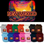 Pet Dog & Cat Screen Printed Hoodie for Small to Medium Pets (Sizes XS-XL), "New Mexico Neon Desert"