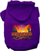 Pet Dog & Cat Screen Printed Hoodie for Medium to Large Pets (Sizes 2XL-6XL), "New Mexico Neon Desert"