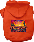 Pet Dog & Cat Screen Printed Hoodie for Medium to Large Pets (Sizes 2XL-6XL), "New Mexico Neon Desert"