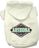 Pet Dog & Cat Screen Printed Hoodie for Medium to Large Pets (Sizes 2XL-6XL), "Arizona Peach Aztec"