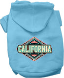 Pet Dog & Cat Screen Printed Hoodie for Medium to Large Pets (Sizes 2XL-6XL), "California Peach Aztec"