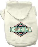 Pet Dog & Cat Screen Printed Hoodie for Medium to Large Pets (Sizes 2XL-6XL), "Oklahoma Peach Aztec"