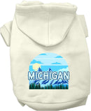 Pet Dog & Cat Screen Printed Hoodie for Small to Medium Pets (Sizes XS-XL), "Michigan Trailblazer"