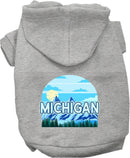 Pet Dog & Cat Screen Printed Hoodie for Small to Medium Pets (Sizes XS-XL), "Michigan Trailblazer"