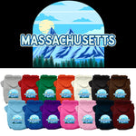 Pet Dog & Cat Screen Printed Hoodie for Medium to Large Pets (Sizes 2XL-6XL), "Massachusetts Trailblazer"