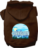 Pet Dog & Cat Screen Printed Hoodie for Small to Medium Pets (Sizes XS-XL), "Oregon Trailblazer"