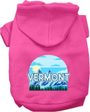 Pet Dog & Cat Screen Printed Hoodie for Small to Medium Pets (Sizes XS-XL), "Vermont Trailblazer"