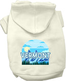 Pet Dog & Cat Screen Printed Hoodie for Small to Medium Pets (Sizes XS-XL), "Vermont Trailblazer"