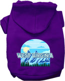 Pet Dog & Cat Screen Printed Hoodie for Medium to Large Pets (Sizes 2XL-6XL), "West Virginia Trailblazer"