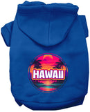 Pet Dog & Cat Screen Printed Hoodie for Small to Medium Pets (Sizes XS-XL), "Hawaii Neon Beach Sunset"