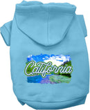 Pet Dog & Cat Screen Printed Hoodie for Small to Medium Pets (Sizes XS-XL), "California Summer"