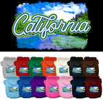 Pet Dog & Cat Screen Printed Hoodie for Medium to Large Pets (Sizes 2XL-6XL), "California Summer"