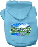 Pet Dog & Cat Screen Printed Hoodie for Medium to Large Pets (Sizes 2XL-6XL), "Alabama Summer"