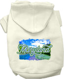 Pet Dog & Cat Screen Printed Hoodie for Medium to Large Pets (Sizes 2XL-6XL), "Maryland Summer"