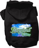 Pet Dog & Cat Screen Printed Hoodie for Medium to Large Pets (Sizes 2XL-6XL), "Maryland Summer"