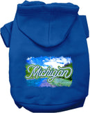 Pet Dog & Cat Screen Printed Hoodie for Small to Medium Pets (Sizes XS-XL), "Michigan Summer"