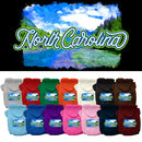 Pet Dog & Cat Screen Printed Hoodie for Medium to Large Pets (Sizes 2XL-6XL), "North Carolina Summer"