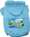 Pet Dog & Cat Screen Printed Hoodie for Medium to Large Pets (Sizes 2XL-6XL), "Texas Summer"