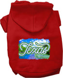 Pet Dog & Cat Screen Printed Hoodie for Medium to Large Pets (Sizes 2XL-6XL), "Texas Summer"