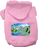 Pet Dog & Cat Screen Printed Hoodie for Medium to Large Pets (Sizes 2XL-6XL), "Utah Summer"