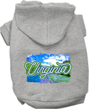 Pet Dog & Cat Screen Printed Hoodie for Medium to Large Pets (Sizes 2XL-6XL), "Virginia Summer"