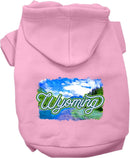 Pet Dog & Cat Screen Printed Hoodie for Medium to Large Pets (Sizes 2XL-6XL), "Wyoming Summer"