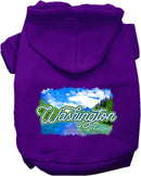 Pet Dog & Cat Screen Printed Hoodie for Medium to Large Pets (Sizes 2XL-6XL), "Washington Summer"