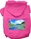 Pet Dog & Cat Screen Printed Hoodie for Small to Medium Pets (Sizes XS-XL), "Wisconsin Summer"