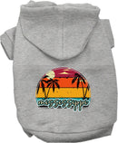 Pet Dog & Cat Screen Printed Hoodie for Medium to Large Pets (Sizes 2XL-6XL), "Mississippi Retro Beach Sunset"