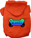 Pet Dog & Cat Screen Printed Hoodie for Medium to Large Pets (Sizes 2XL-6XL), "Alaska Mountain Shades"