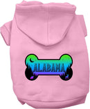 Pet Dog & Cat Screen Printed Hoodie for Small to Medium Pets (Sizes XS-XL), "Alabama Mountain Shades"