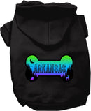 Pet Dog & Cat Screen Printed Hoodie for Medium to Large Pets (Sizes 2XL-6XL), "Arkansas Mountain Shades"