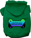 Pet Dog & Cat Screen Printed Hoodie for Small to Medium Pets (Sizes XS-XL), "Arizona Mountain Shades"