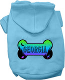 Pet Dog & Cat Screen Printed Hoodie for Medium to Large Pets (Sizes 2XL-6XL), "Georgia Mountain Shades"