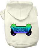 Pet Dog & Cat Screen Printed Hoodie for Small to Medium Pets (Sizes XS-XL), "Georgia Mountain Shades"