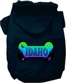 Pet Dog & Cat Screen Printed Hoodie for Medium to Large Pets (Sizes 2XL-6XL), "Idaho Mountain Shades"