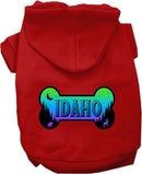 Pet Dog & Cat Screen Printed Hoodie for Medium to Large Pets (Sizes 2XL-6XL), "Idaho Mountain Shades"