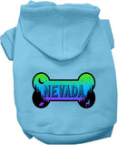 Pet Dog & Cat Screen Printed Hoodie for Medium to Large Pets (Sizes 2XL-6XL), "Nevada Mountain Shades"