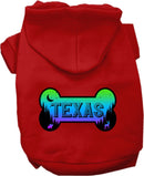 Pet Dog & Cat Screen Printed Hoodie for Medium to Large Pets (Sizes 2XL-6XL), "Texas Mountain Shades"