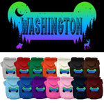 Pet Dog & Cat Screen Printed Hoodie for Medium to Large Pets (Sizes 2XL-6XL), "Washington Mountain Shades"