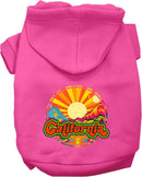 Pet Dog & Cat Screen Printed Hoodie for Medium to Large Pets (Sizes 2XL-6XL), "California Mellow Mountain"