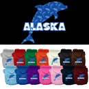 Pet Dog & Cat Screen Printed Hoodie for Medium to Large Pets (Sizes 2XL-6XL), "Alaska Blue Dolphins"