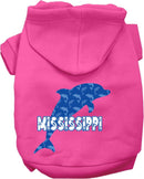 Pet Dog & Cat Screen Printed Hoodie for Medium to Large Pets (Sizes 2XL-6XL), "Mississippi Blue Dolphins"